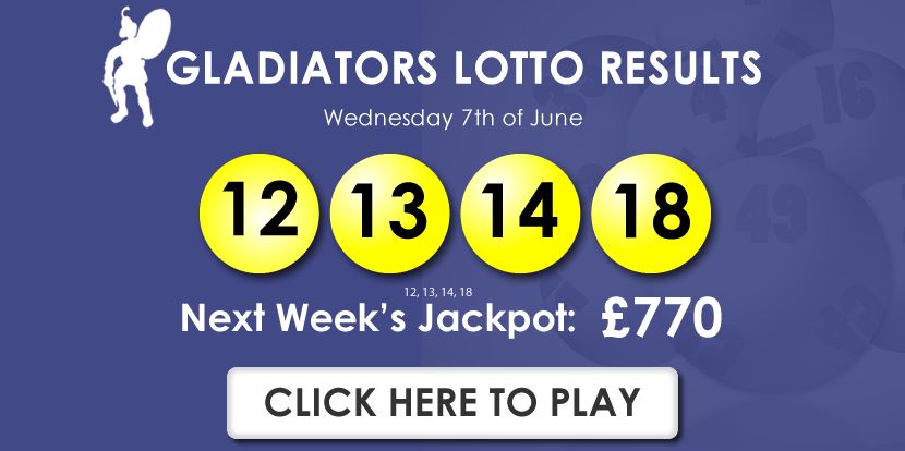 Gladiators Lotto Results – 7th June 23