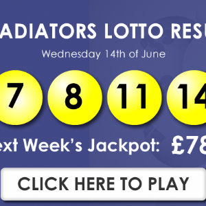 Gladiators Lotto Results – 14th June 23