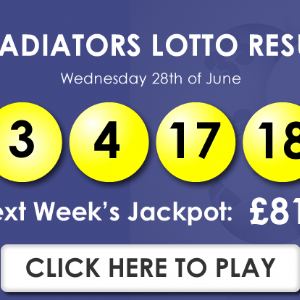 Gladiators Lotto Results – 28th June 2023
