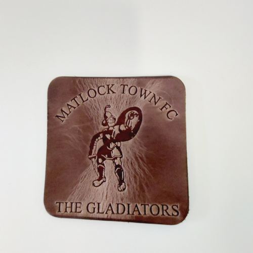 Matlock Town FC Leather Coaster (Brown)