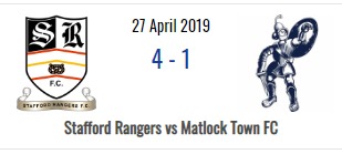 Stafford Rangers 4-1 Matlock Town - Evo Stik NPL - 27/4/19